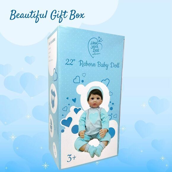 22" Baby Doll Reborn Realistic Baby Doll That Looks Real | Weighted Soft Newbor - Picture 5 of 9